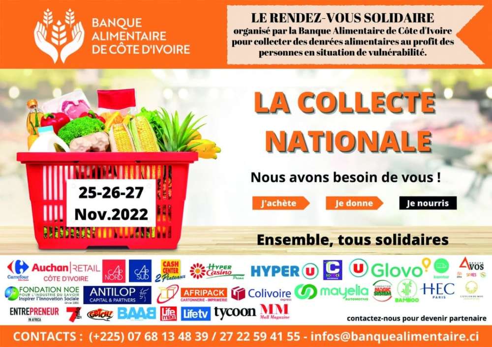 La collecte nationale de la Banque alimentaire de Côte d’Ivoire